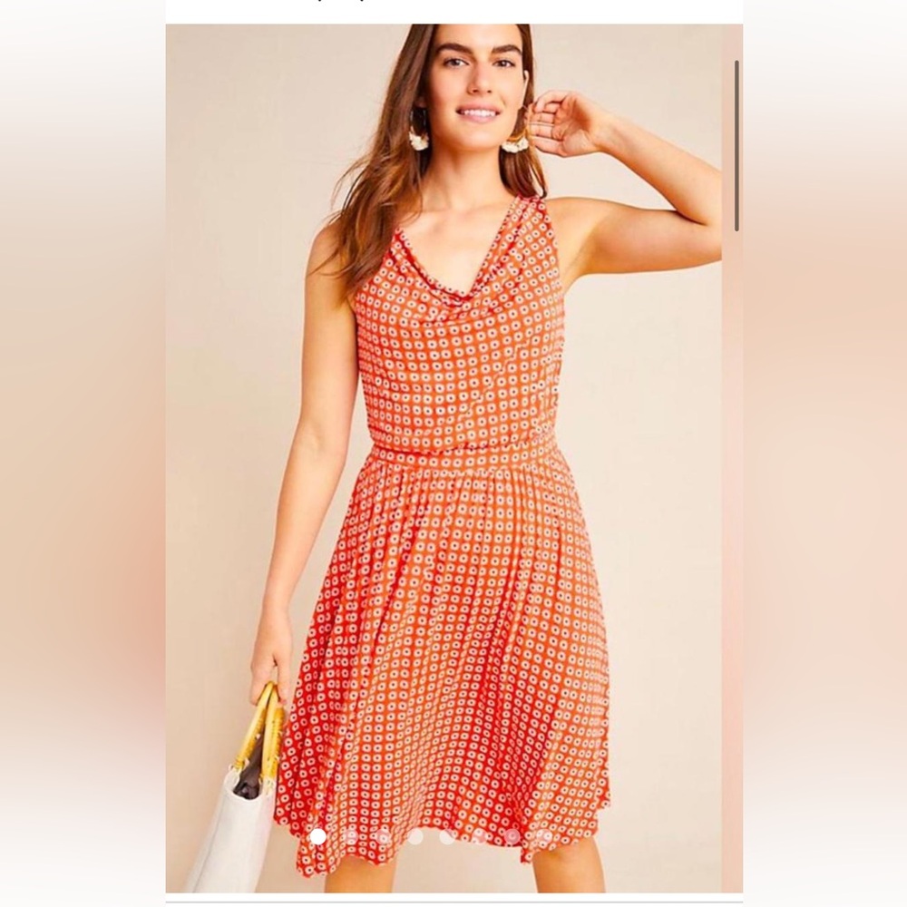 Anthropologie Maeve Brianne Cowl Neck Dress Ladies Meduim